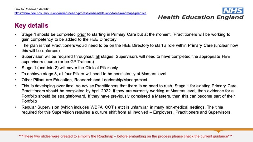 Overview of Primary Care Roadmap 2